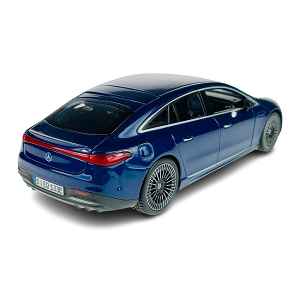 Mercedes EQS (V297), model 2022, albastru inchis metalizat, scara 1:27 - imagine 4