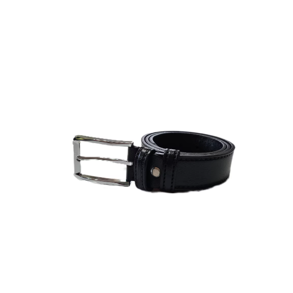 Curea piele barbati, cusatura, negru